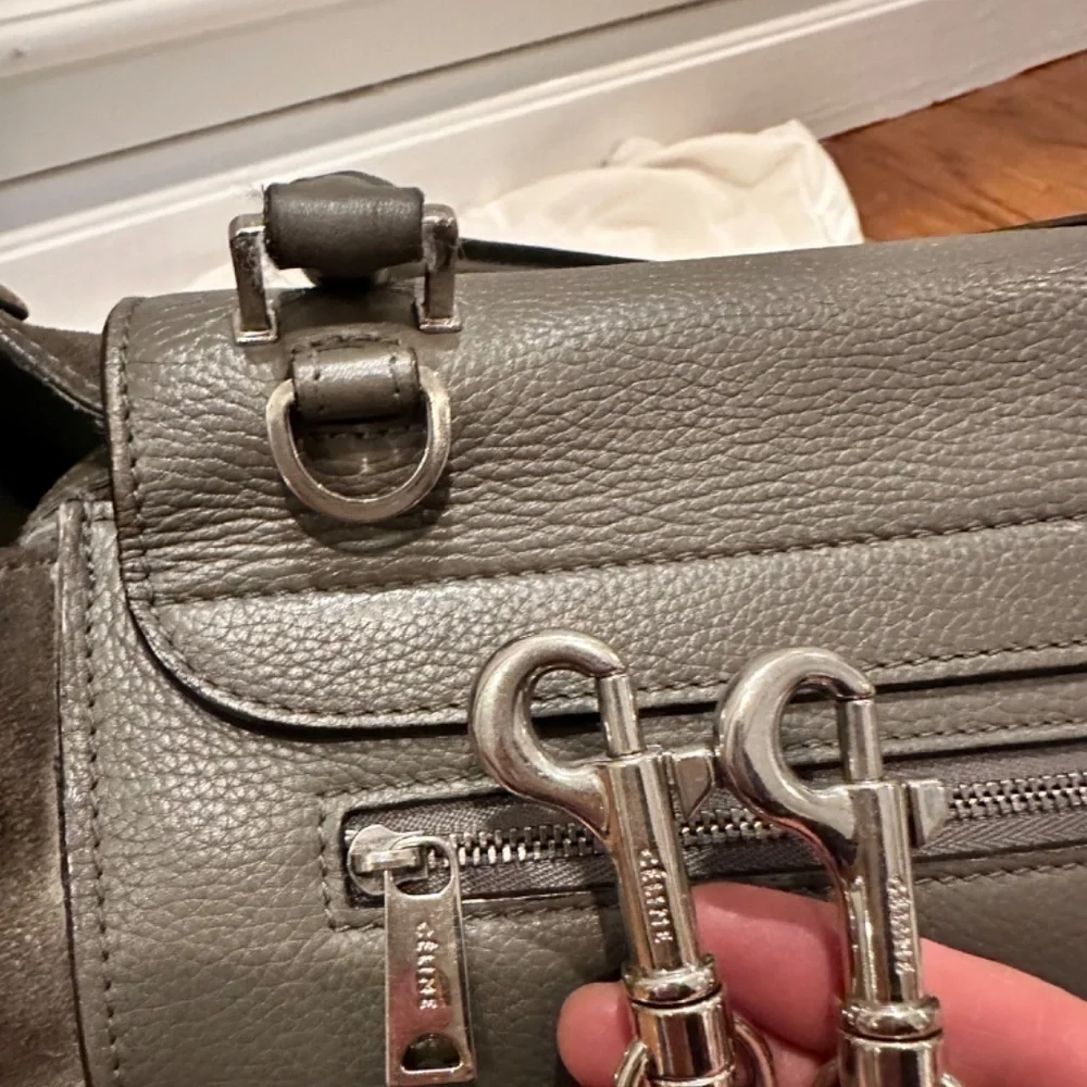Celine Medium Trapeze Bag, Green/Grey